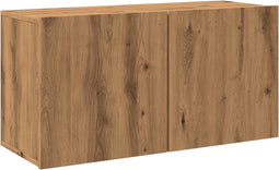 vidaXL - Tv-meubel - wandgemonteerd - 80x30x41 - cm - artisanaal - eikenkleurig