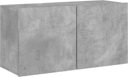 vidaXL - Tv-meubel - wandgemonteerd - 80x30x41 - cm - betongrijs