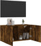 vidaXL - Tv-meubel - wandgemonteerd - 80x30x41 - cm - gerookt - eikenkleurig