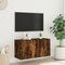 vidaXL - Tv-meubel - wandgemonteerd - 80x30x41 - cm - gerookt - eikenkleurig