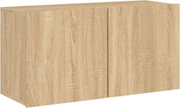 vidaXL - Tv-meubel - wandgemonteerd - 80x30x41 - cm - sonoma - eikenkleurig