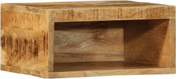vidaXL - Tv-meubel - wandmontage - 40x30x19 - cm - massief - ruw - mangohout
