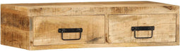 vidaXL - Tv-meubel - wandmontage - 80x30x19 - cm - massief - ruw - mangohout