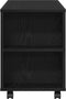 vidaXL - Tv-meubel - wielen - 102x34,5x43 - cm - spaanplaat - zwart - eikenkleurig