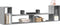 vidaXL - Tv-meubelen - 2 - st - 100x30x50 - cm - bewerkt - hout - grijs - sonoma - eiken