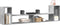 vidaXL - Tv-meubelen - 2 - st - 100x30x50 - cm - bewerkt - hout - betongrijs