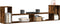 vidaXL - Tv-meubelen - 2 - st - 100x30x50 - cm - bewerkt - hout - gerookt - eikenkleurig