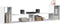 vidaXL - Tv-meubelen - 2 - st - 100x30x50 - cm - bewerkt - hout - wit
