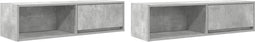 vidaXL - Tv-meubelen - 2 - st - 100x31x25,5 - cm - bewerkt - hout - betongrijs