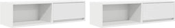 vidaXL - Tv-meubelen - 2 - st - 100x31x25,5 - cm - bewerkt - hout - wit