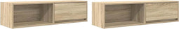 vidaXL - Tv-meubelen - 2 - st - 100x31x25,5cm - bewerkt - hout - sonoma - eikenkleurig