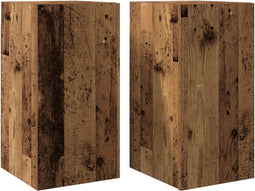 vidaXL - Tv-meubelen - 2 - st - 30,5x30x60 - cm - bewerkt - hout - oud - houtkleurig