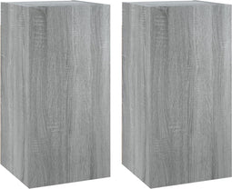 vidaXL - Tv-meubelen - 2 - st - 30,5x30x60 - cm - bewerkt - hout - grijs - sonoma - eiken