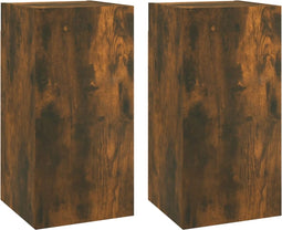 vidaXL - Tv-meubelen - 2 - st - 30,5x30x60 - cm - bewerkt - hout - gerookt - eikenkleur