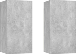 vidaXL - Tv-meubelen - 2 - st - 30,5x30x60 - cm - bewerkt - hout - betongrijs