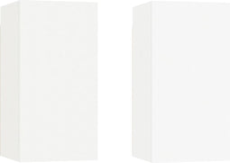 vidaXL - Tv-meubelen - 2 - st - 30,5x30x60 - cm - bewerkt - hout - wit