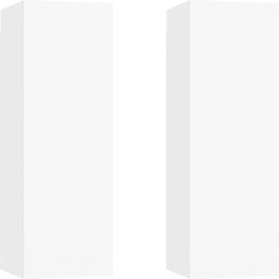 vidaXL - Tv-meubelen - 2 - st - 30,5x30x90 - cm - spaanplaat - wit