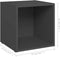 vidaXL - Tv-meubelen - 2 - st - 37x35x37 - cm - bewerkt - hout - grijs