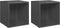 vidaXL - Tv-meubelen - 2 - st - 37x35x37 - cm - bewerkt - hout - hoogglans - grijs