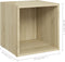 vidaXL - Tv-meubelen - 2 - st - 37x35x37 - cm - bewerkt - hout - sonoma - eikenkleurig