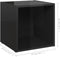 vidaXL - Tv-meubelen - 2 - st - 37x35x37 - cm - bewerkt - hout - hoogglans - zwart