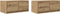 vidaXL - Tv-meubelen - 2 - st - 60x31x25,5 - cm - bewerkt - hout - artisanaal - eiken