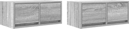 vidaXL - Tv-meubelen - 2 - st - 60x31x25,5 - cm - bewerkt - hout - grijs - sonoma - eiken