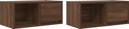 vidaXL - Tv-meubelen - 2 - st - 60x31x25,5 - cm - bewerkt - hout - bruin - eikenkleurig