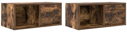 vidaXL - Tv-meubelen - 2 - st - 60x31x25,5 - cm - bewerkt - hout - gerookt - eikenkleur