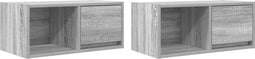 vidaXL - Tv-meubelen - 2 - st - 60x31x25,5 - cm - bewerkt - hout - grijs - sonoma - eiken