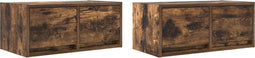 vidaXL - Tv-meubelen - 2 - st - 60x31x25,5 - cm - bewerkt - hout - gerookt - eikenkleur