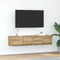 vidaXL - Tv-meubelen - 2 - st - 60x31x25,5 - cm - bewerkt - hout - artisanaal - eiken