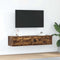 vidaXL - Tv-meubelen - 2 - st - 60x31x25,5 - cm - bewerkt - hout - gerookt - eikenkleur