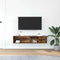 vidaXL - Tv-meubelen - 2 - st - 60x31x25,5 - cm - bewerkt - hout - gerookt - eikenkleur