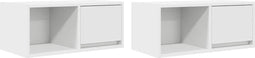 vidaXL - Tv-meubelen - 2 - st - 60x31x25,5 - cm - bewerkt - hout - wit