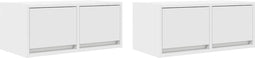 vidaXL - Tv-meubelen - 2 - st - 60x31x25,5 - cm - bewerkt - hout - wit