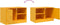 vidaXL - Tv-meubelen - 2 - st - 67x39x44 - cm - staal - mosterdgeel