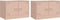 vidaXL - Tv-meubelen - 2 - st - 67x39x44 - cm - staal - roze