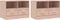 vidaXL - Tv-meubelen - 2 - st - 67x39x44 - cm - staal - roze