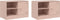 vidaXL - Tv-meubelen - 2 - st - 67x39x44 - cm - staal - roze