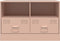 vidaXL - Tv-meubelen - 2 - st - 67x39x44 - cm - staal - roze