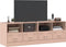 vidaXL - Tv-meubelen - 2 - st - 67x39x44 - cm - staal - roze