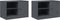 vidaXL - Tv-meubelen - 2 - st - 67x39x44 - cm - staal - antracietkleurig