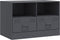 vidaXL - Tv-meubelen - 2 - st - 67x39x44 - cm - staal - antracietkleurig