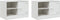 vidaXL - Tv-meubelen - 2 - st - 67x39x44 - cm - staal - wit