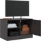 vidaXL - Tv-meubelen - 2 - st - 67x39x44 - cm - staal - zwart