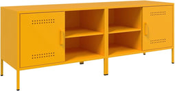 vidaXL - Tv-meubelen - 2 - st - 68x39x50,5 - cm - staal - mosterdgeel