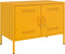 vidaXL - Tv-meubelen - 2 - st - 68x39x50,5 - cm - staal - mosterdgeel