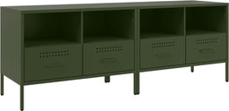 vidaXL - Tv-meubelen - 2 - st - 68x39x50,5 - cm - staal - olijfgroen
