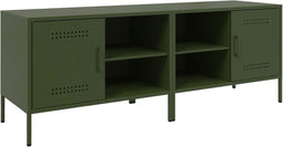 vidaXL - Tv-meubelen - 2 - st - 68x39x50,5 - cm - staal - olijfgroen